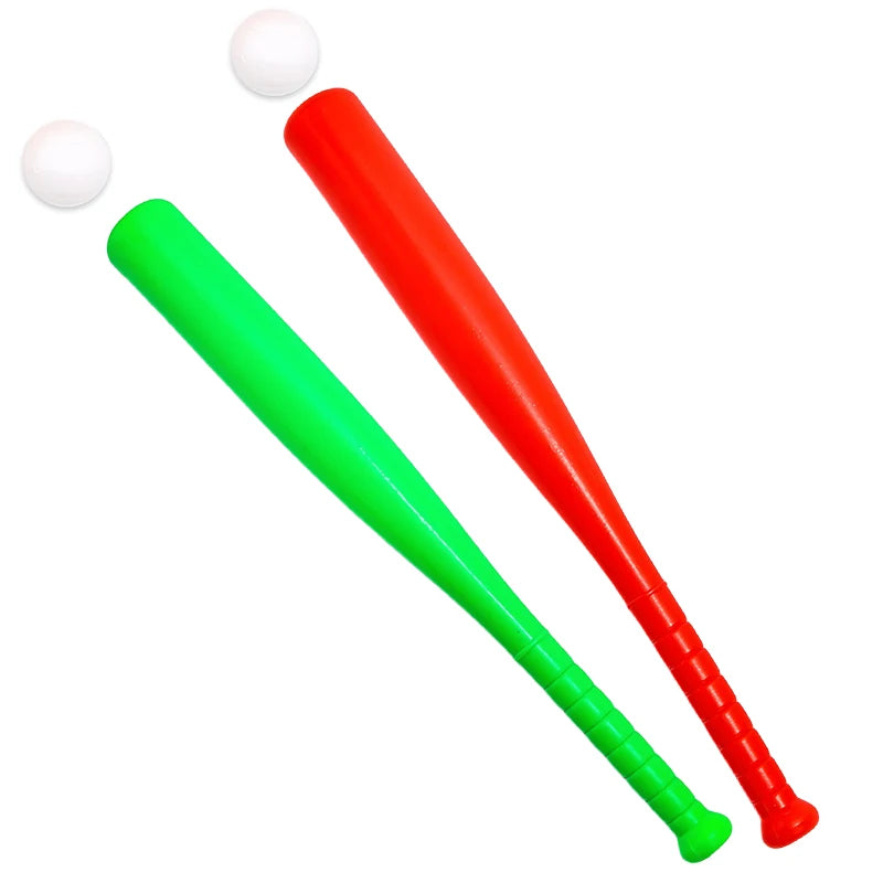 Baseball Set Colorful Plastic Baseball Bat with Ball Outdoor Park Portable Lightweight Fun Sport Game Batting Skill Practice ZYF