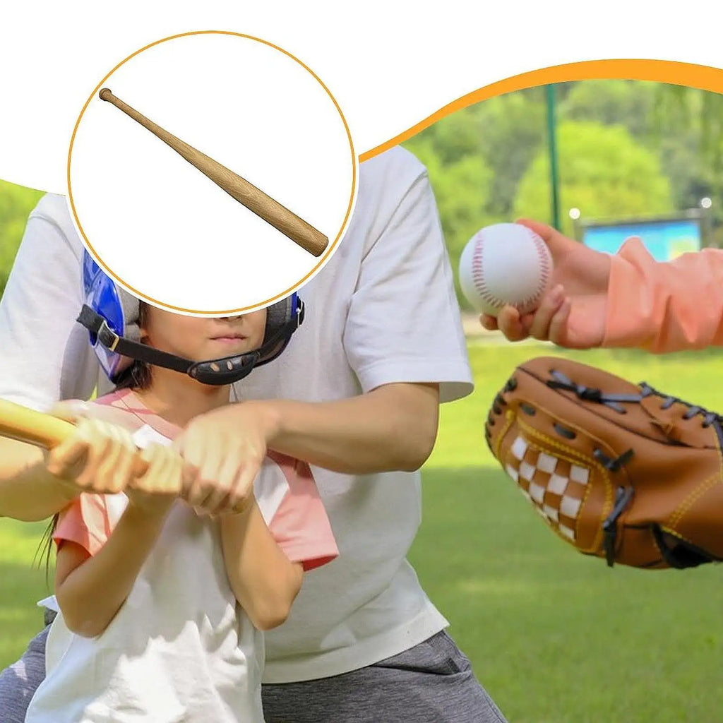 Wood Baseball Bat Baseball Stick Equipment Versatile 18 inch Comfortable Grip