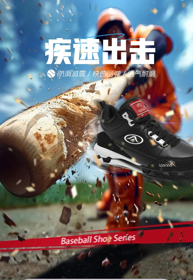 Big Size 38-47 Baseball Shoes for Men Professional Softball Sneakers Non Slip Outdoor Spiked Sneakers Baseball Training Shoes