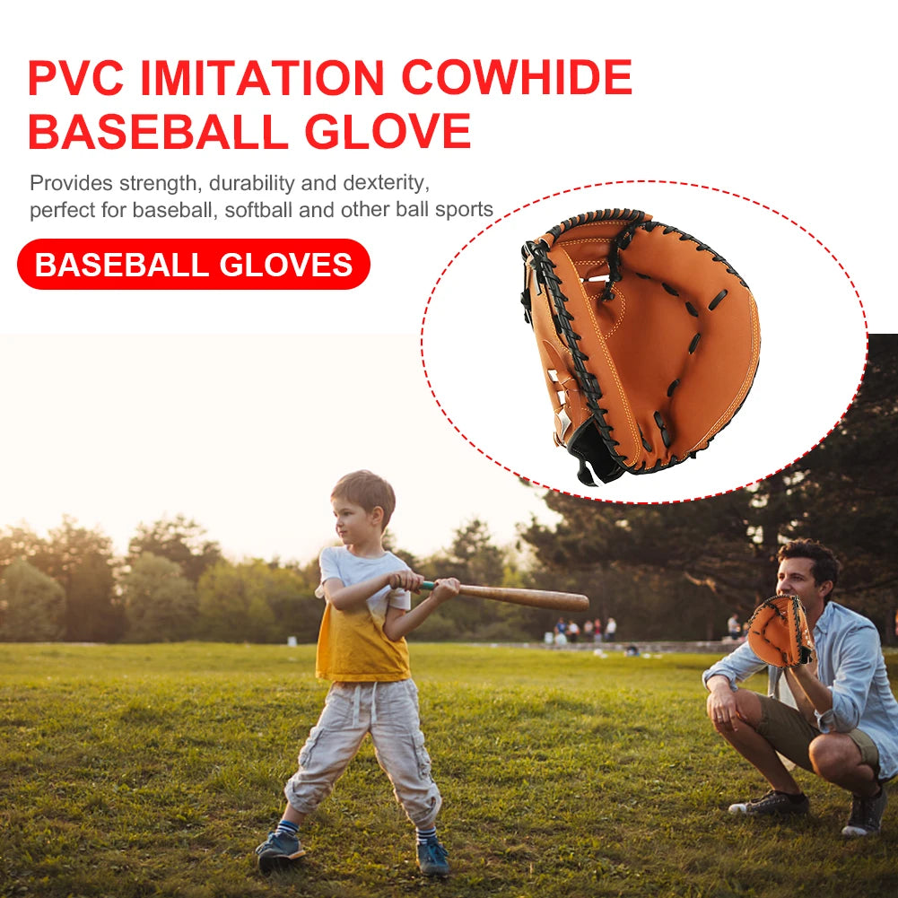 Baseball Mitt Wear-resistant Baseball Fielding Glove Baseball Softball Catcher Thicken Beginner Play Training for Outdoor Sports