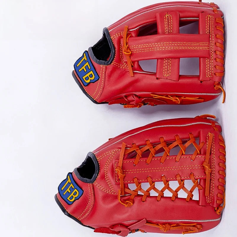 Full ain Leather Baseball Glove Sofall Mitt Profional cher Adult Youth Junior Player Fi's Handwear