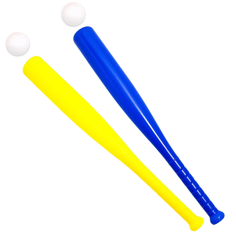Baseball Set Colorful Plastic Baseball Bat with Ball Outdoor Park Portable Lightweight Fun Sport Game Batting Skill Practice ZYF