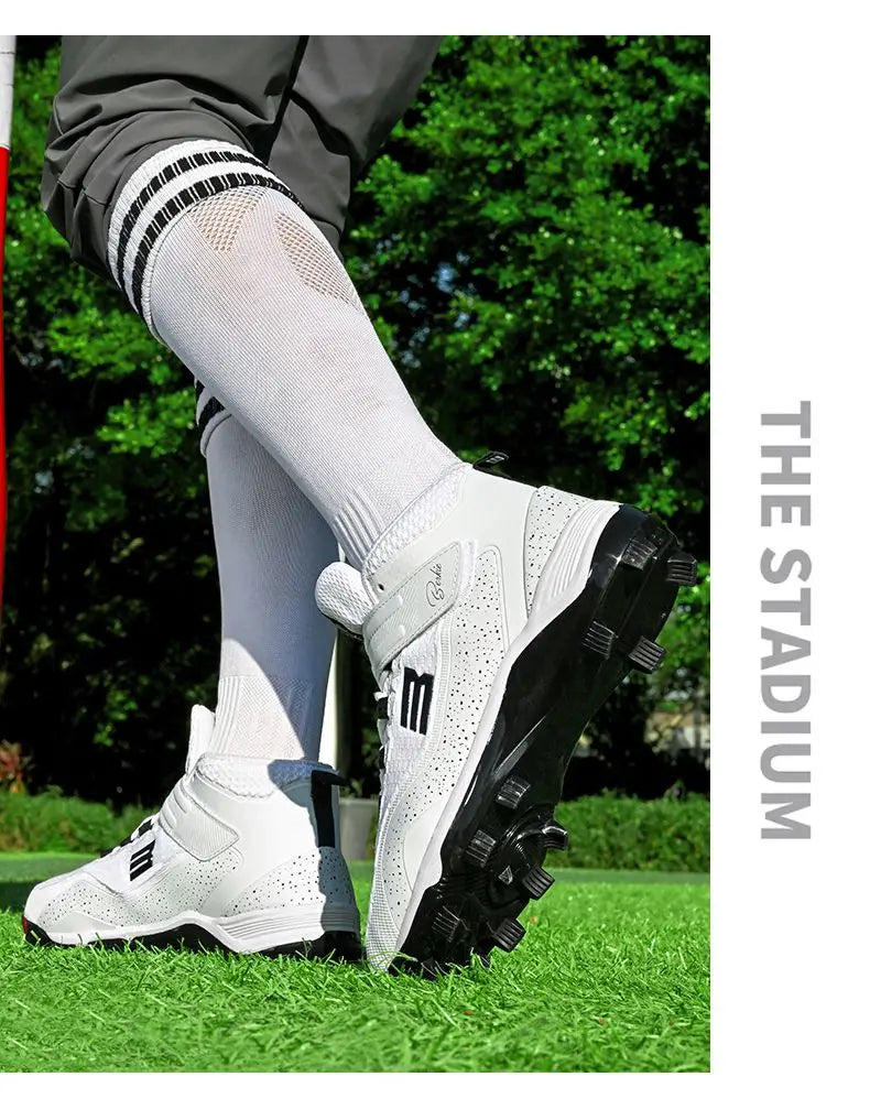 Mens Baseball Shoes Outdoor Court Shoes Mens Slip On Sneakers Breathable Fitness Trainers Shoes High Color Ballerinas