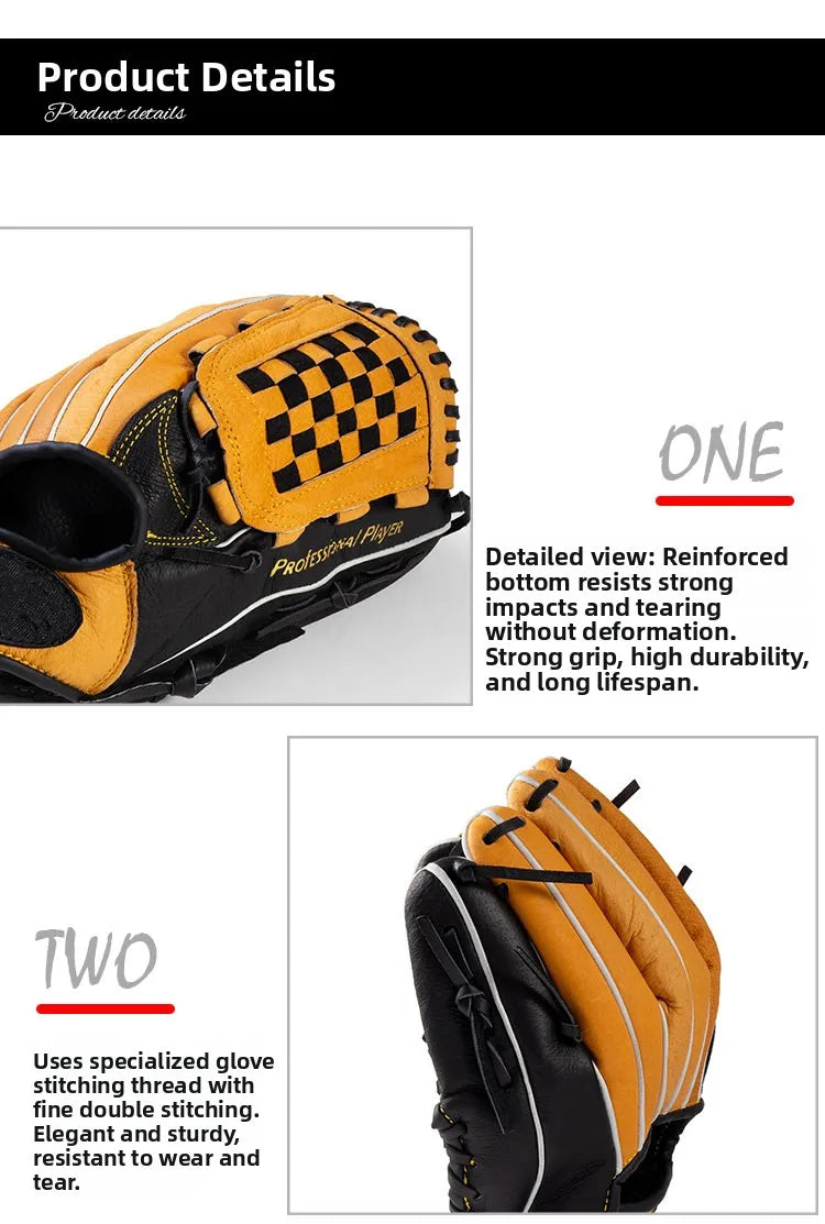 Leather Baseball Glove for Adults And Teenagers College Students Sports Class Sofall Towing Gloves Baseball Equipment