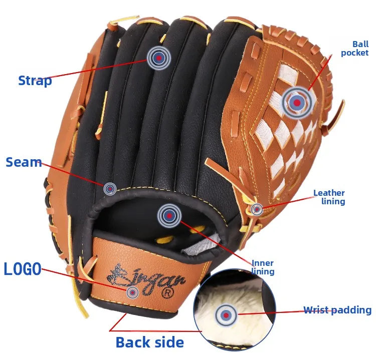 Children's Baseball Set Practice Bat Sofall Glove Home Run Base Ball Equipment for Kids Sports Fitn Fans Supplies