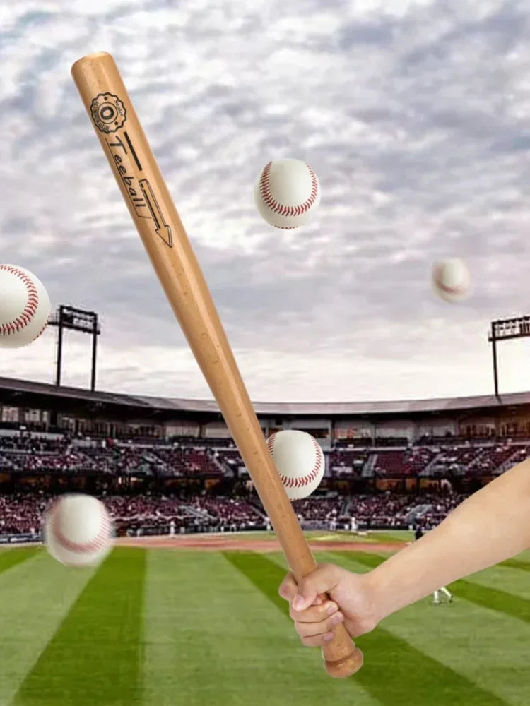 21 Inch Solid Wood Professional Baseball Bat Hardwood Stick for Softball Outdoor Sports Fitness Also Practical Self-Defense Gear