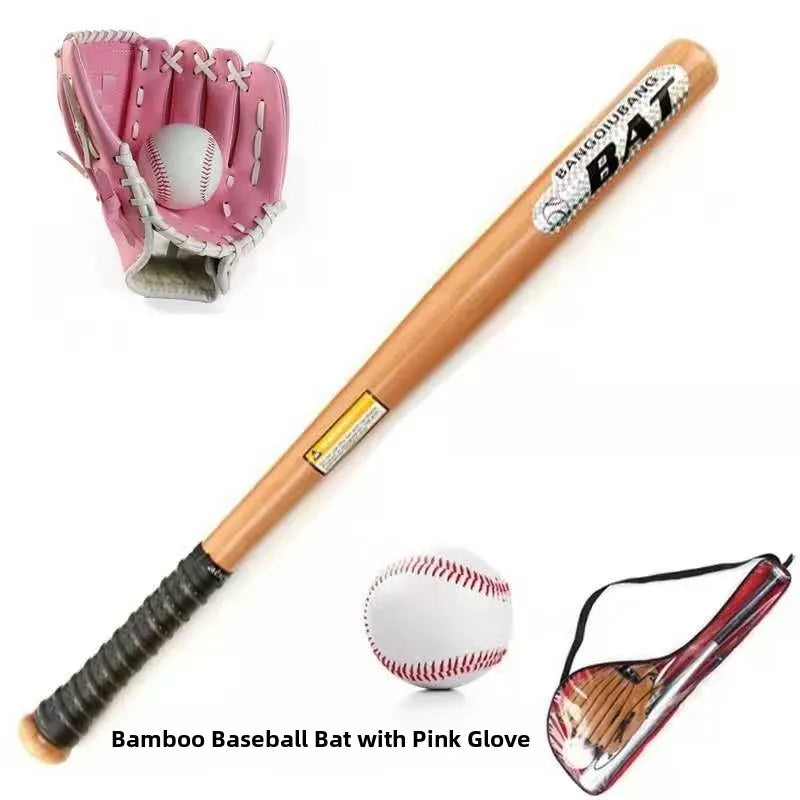 Beginner Children's Baseball Equipment Set Aluminum Alloy Hawthorn Wood Oak Training Baseball Bat Gloves Youth Bapa