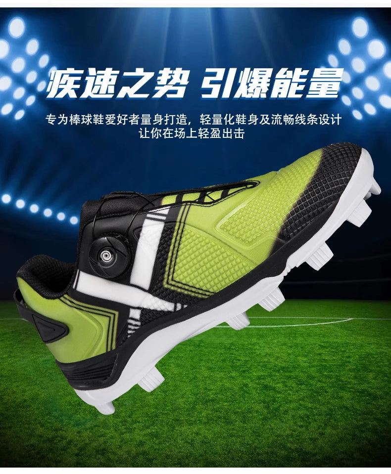 Men's Baseball Shoes, Professional Softball Sports Shoes, Anti Slip Outdoor Nail Shoes, Baseball Training Shoes Sizes 38-45
