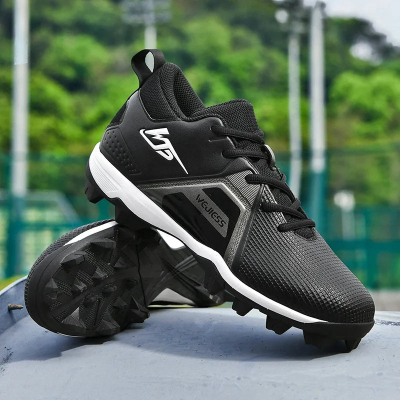 Men's Baseball Shoes Training Long Spikes Softball Shoes Non-slip Cleats And Turf Softball Sneakers Beginners Baseball Sneakers