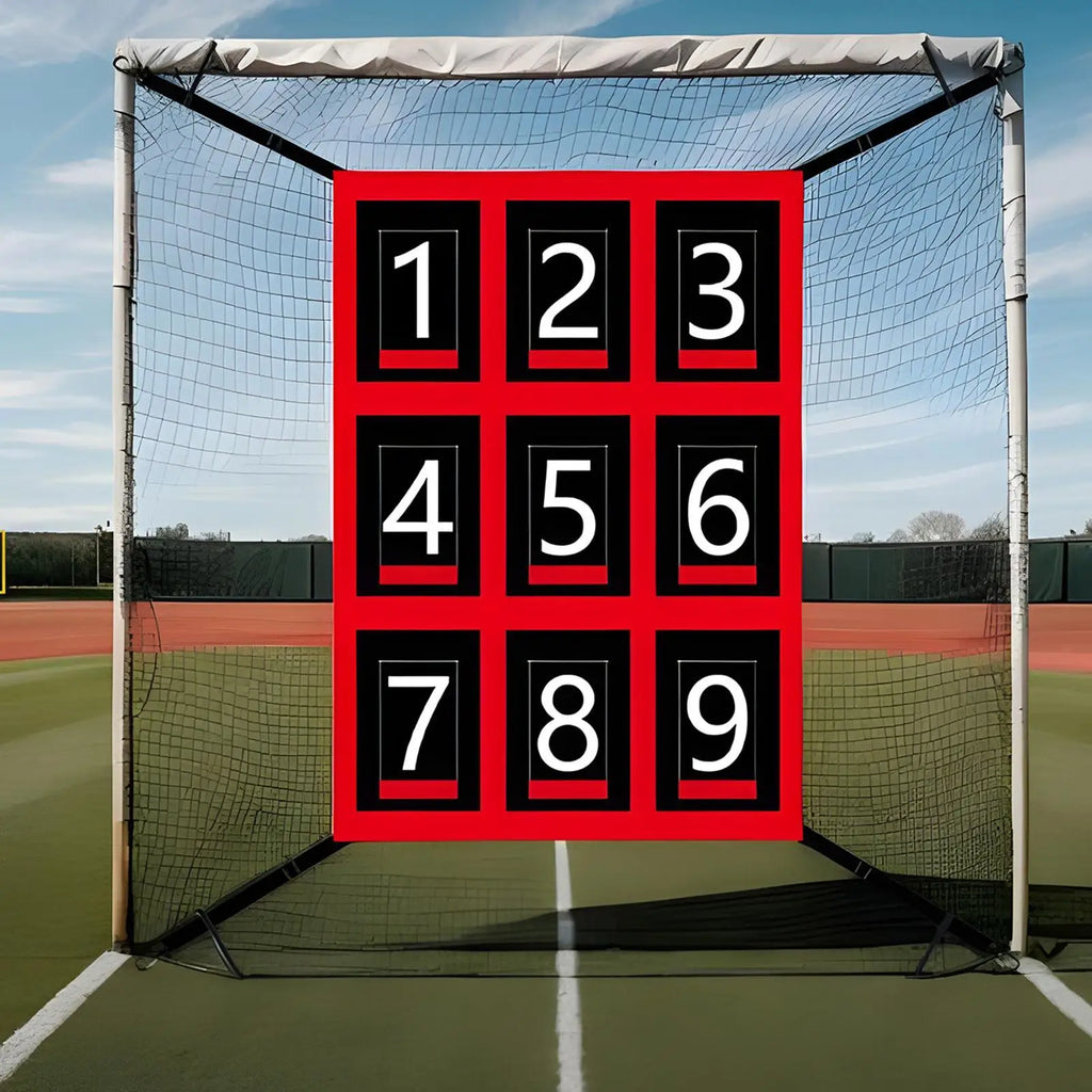 Pitching Net With Strike Zone Softball Accessories For Practice Baseball & Softball Batting Aid Pitching Adjustable Target Net