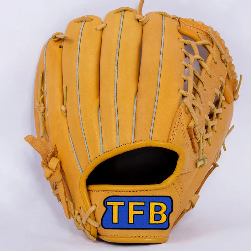 Full ain Leather Baseball Glove Sofall Mitt Profional cher Adult Youth Junior Player Fi's Handwear