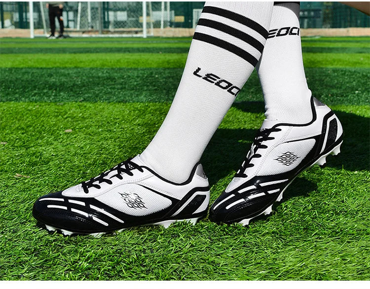 TaoBo Size 30-44 Pro Baseball Shoes Long Spikes Anti Slip Professional Football Boots Ultralight Outdoor Soccer Cleats