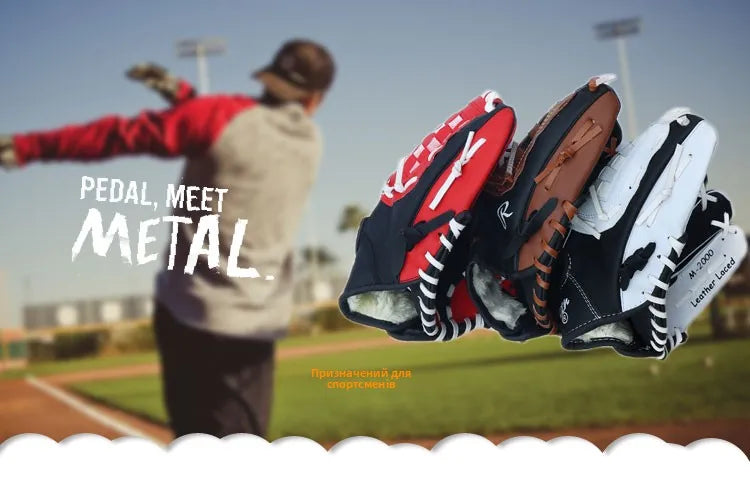 Baseball Gloves 9 Inch 0 Inch  Inch Inner Field Outer Field Gloves Training for Children Youths Teenagers Adults Towing