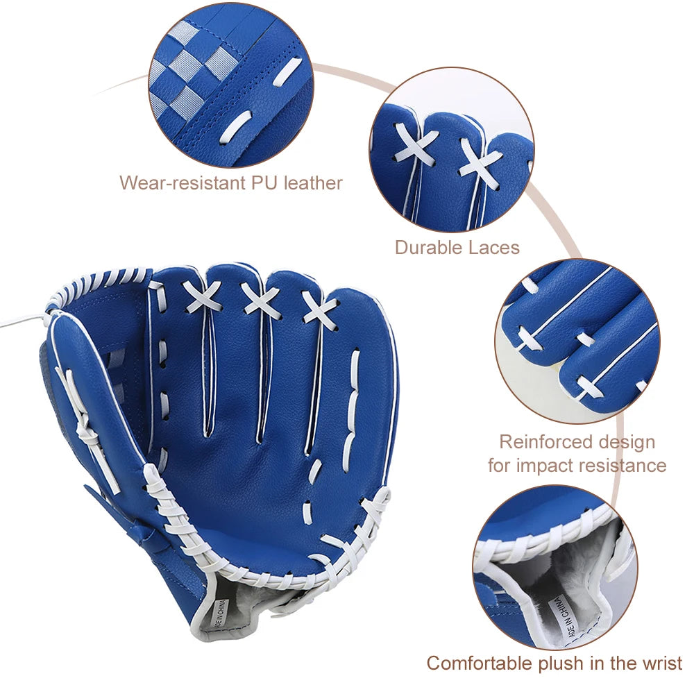10.5/11.5/12.5 Inch Outdoor Sport Baseball Glove for Kids Youth Adults Left Hand Baseball Practice Glove For  Outdoor Sport