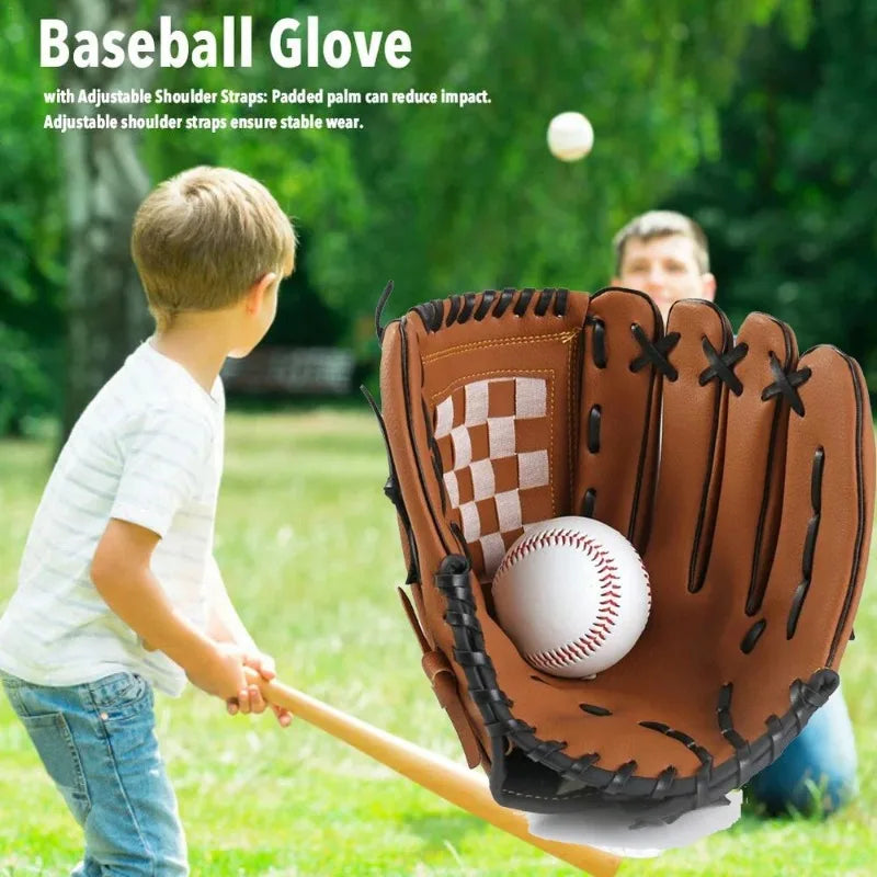 Three size Outdoor Sport Baseball Glove Catcher Baseball Softball Training Practice Equipment Left Hand For Kids/Teenagers/Adult