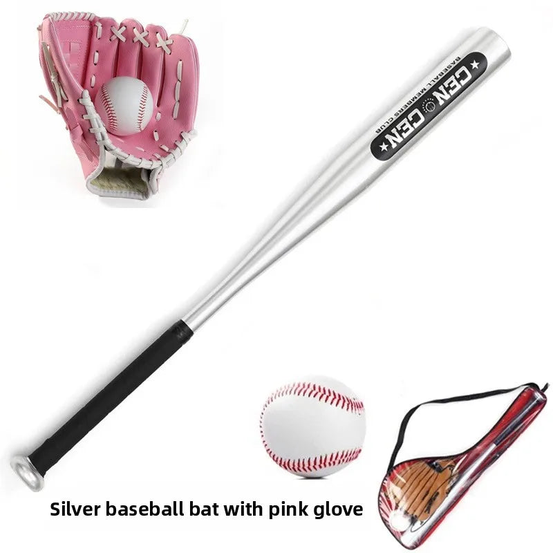 Beginner Children's Baseball Equipment Set Aluminum Alloy Hawthorn Wood Oak Training Baseball Bat Gloves Youth Bapa