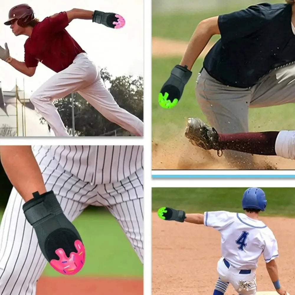 Icecream Baseball Sliding Mitt Glove Left Right Universal Protective Glove Compression Strap Adjustable Wrist Softball Glove
