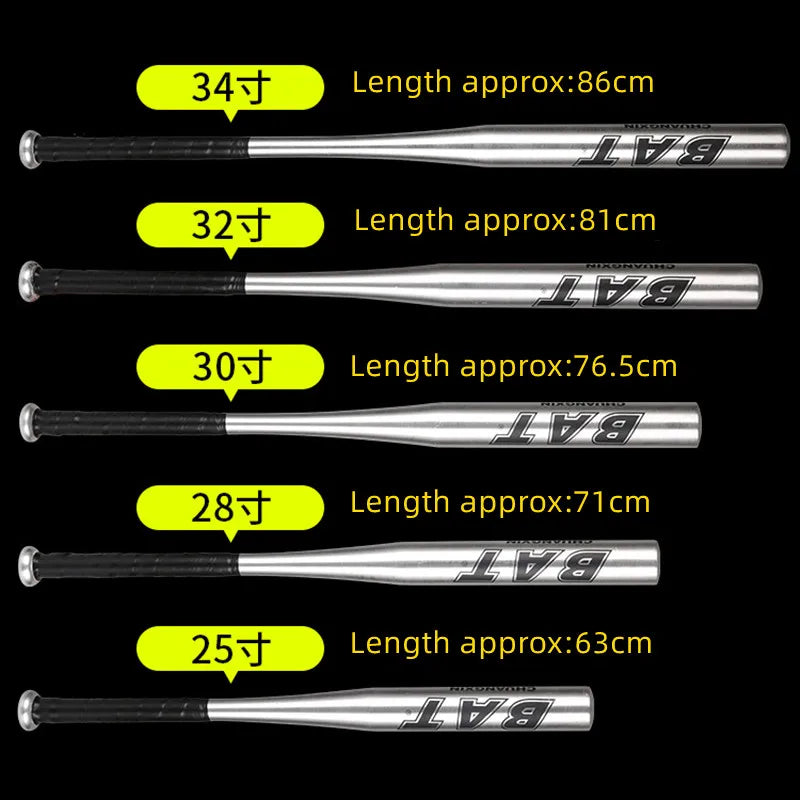 20/25/28/30/32/34 Inch Aluminum Alloy Thickened Baseball Bat Outdoor Sports Softball Practice Equipment Home Self-defense