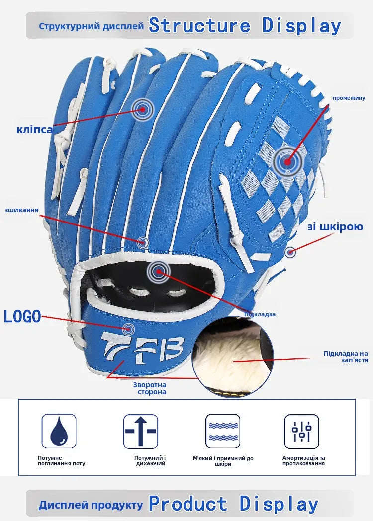 Baseball Gloves Sports Equipment for Youth And Adults Universi Students T Building Baseball ching Gloves TFB Brand