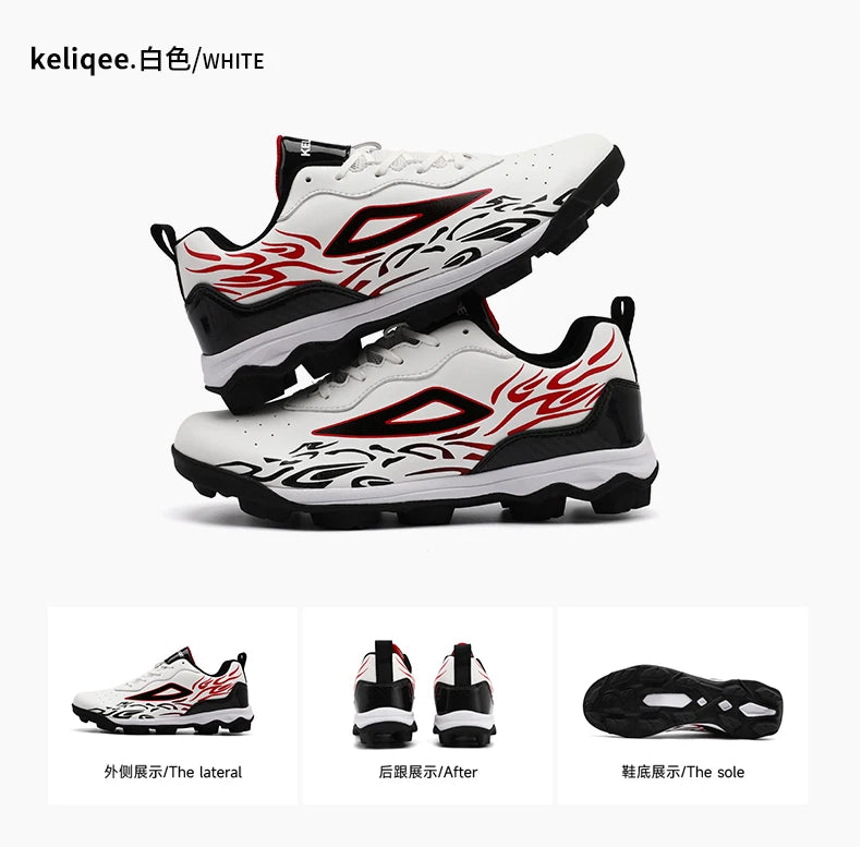2025 New Men Baseball Sneakers Professional Softball Sport Shoes Non Slip Spiked Sneakers Comfortable Baseball Training Shoes
