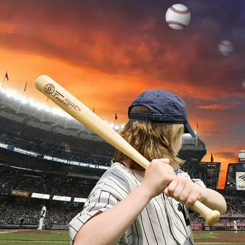 21 Inch Solid Wood Professional Baseball Bat Hardwood Stick for Softball Outdoor Sports Fitness Also Practical Self-Defense Gear