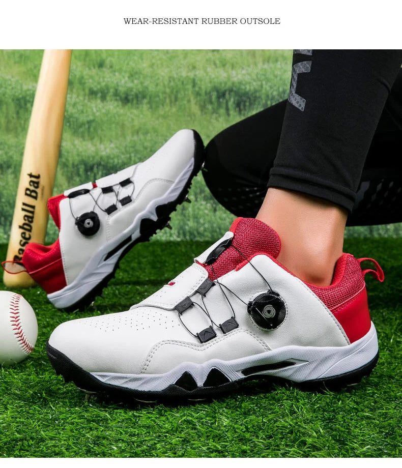 New Style Couple Baseball Shoes Non Slip Outdoor Spiked Sneakers Comfortable Softball Training Shoes Low Top Outdoor Sneakers