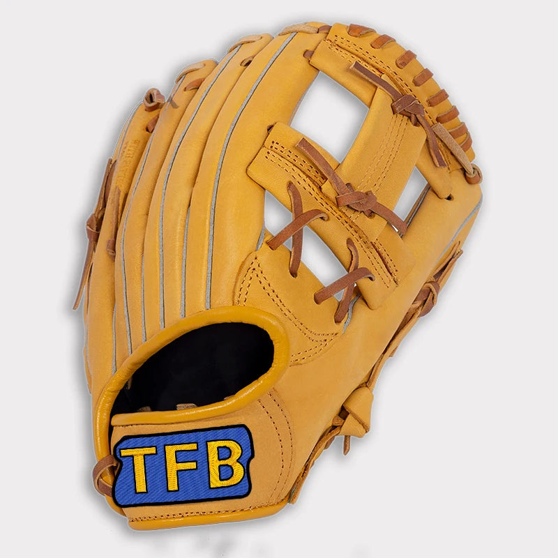 Full ain Leather Baseball Glove Sofall Mitt Profional cher Adult Youth Junior Player Fi's Handwear