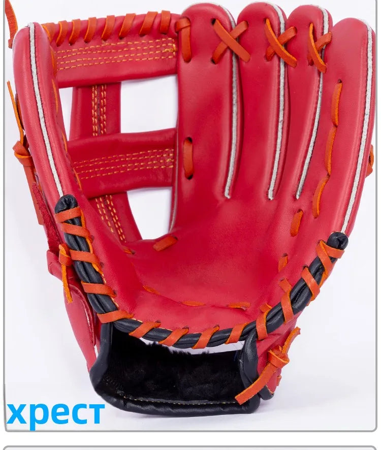 Full ain Leather Baseball Glove Sofall Mitt Profional cher Adult Youth Junior Player Fi's Handwear