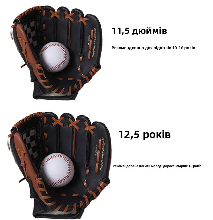 Baseball Gloves 9 Inch 0 Inch  Inch Inner Field Outer Field Gloves Training for Children Youths Teenagers Adults Towing