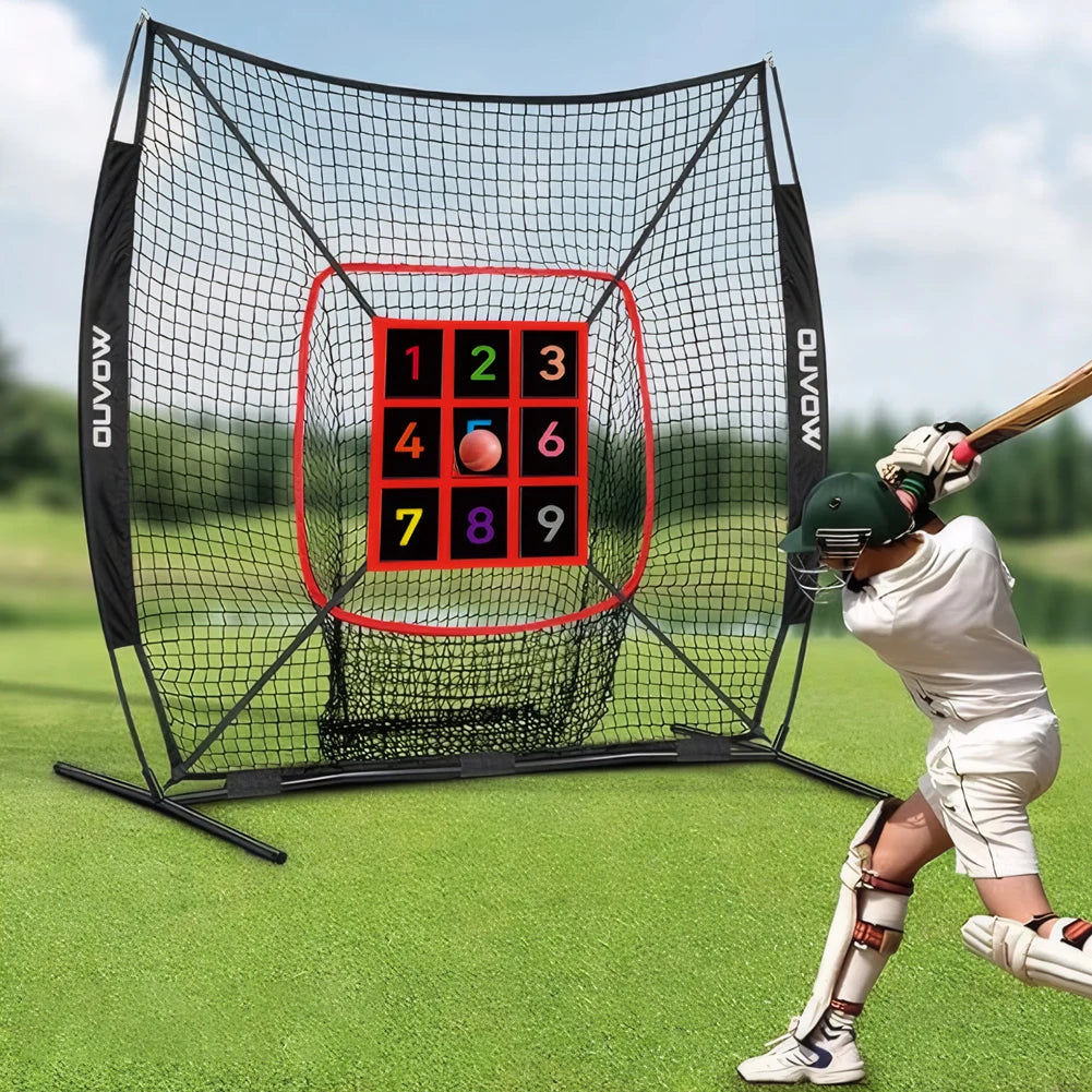 Baseball Softball Practice Net with Adjustable Strike Zone Target Batting Net Baseball Target Net for Batting Hitting Pitching