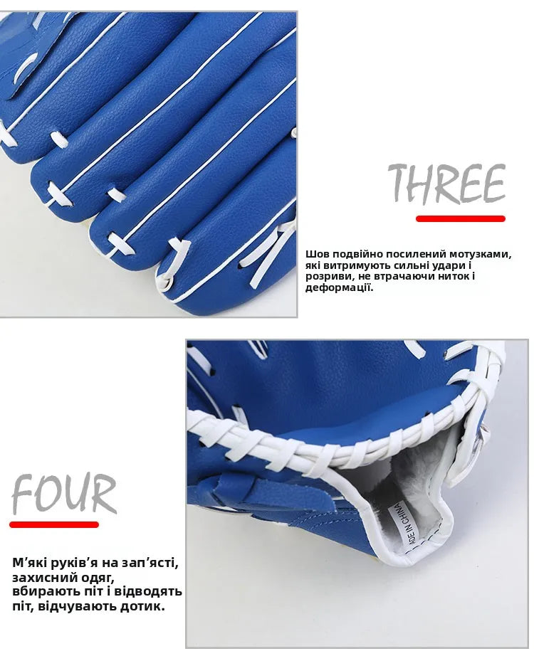 Thiened Baseball Gloves Sofall Gloves for Men And Women Left And Right Hand Kids Teens Adults Parent-Child Sports Fitn