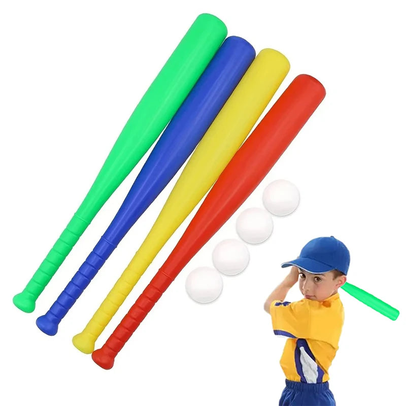 1set Mini Baseball Bat Plastic Lightweight Outdoor Indoor Sports Fitness Goods Morning Exercises Training Prop Leisure Game TMZ