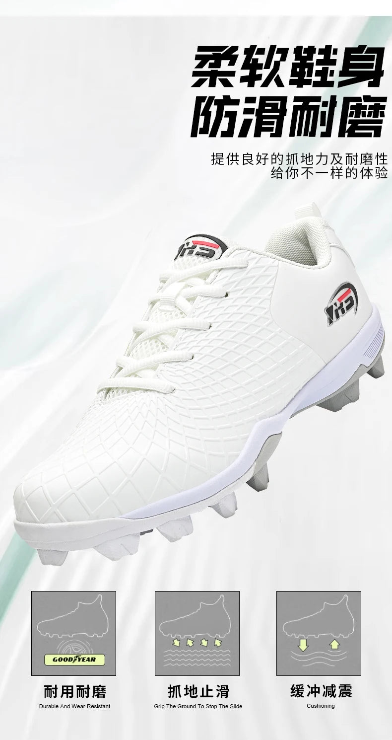 Men's Baseball Shoes, Outdoor Anti Slip Rugby Shoes, Beginner's Board Shoes, Sports Training Baseball Shoes