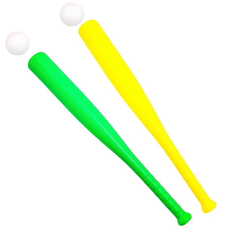 Baseball Set Colorful Plastic Baseball Bat with Ball Outdoor Park Portable Lightweight Fun Sport Game Batting Skill Practice ZYF