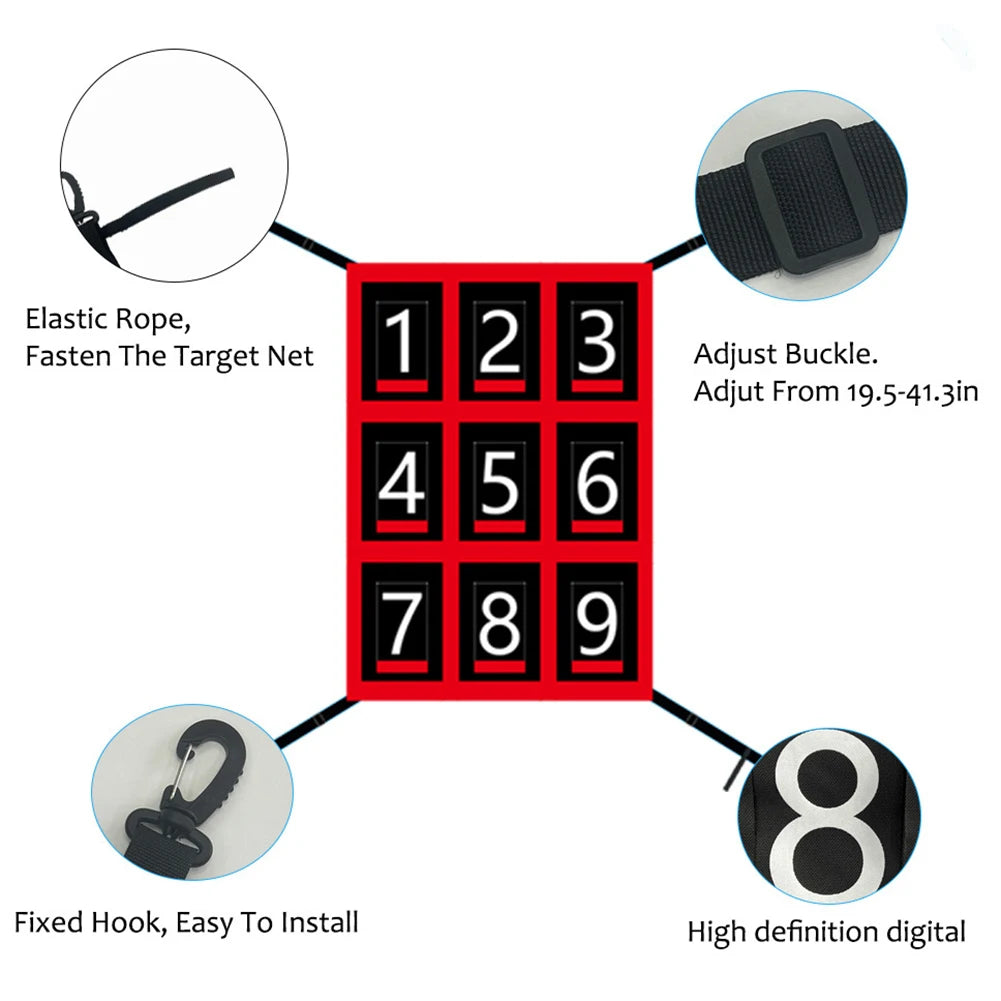 Adjustable For Baseball Softball Target Numbered Strike Zone Training Net 19x27in for Precise Throwing Practice