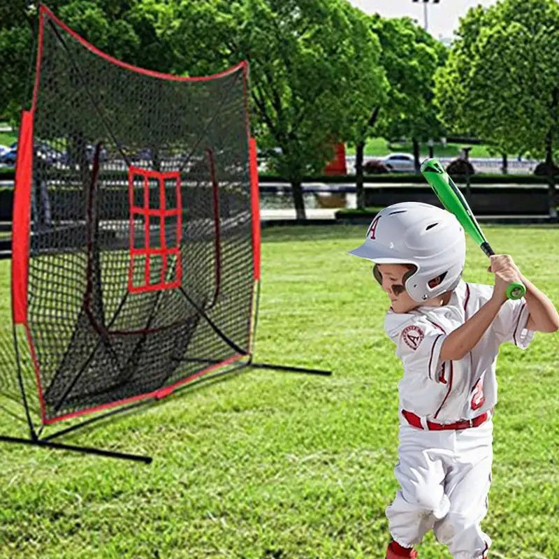 Baseball Softball Practice Net Portable Hitting Pitching Batting Training Net Baseball Backstop Net Backstop Screen Equipment