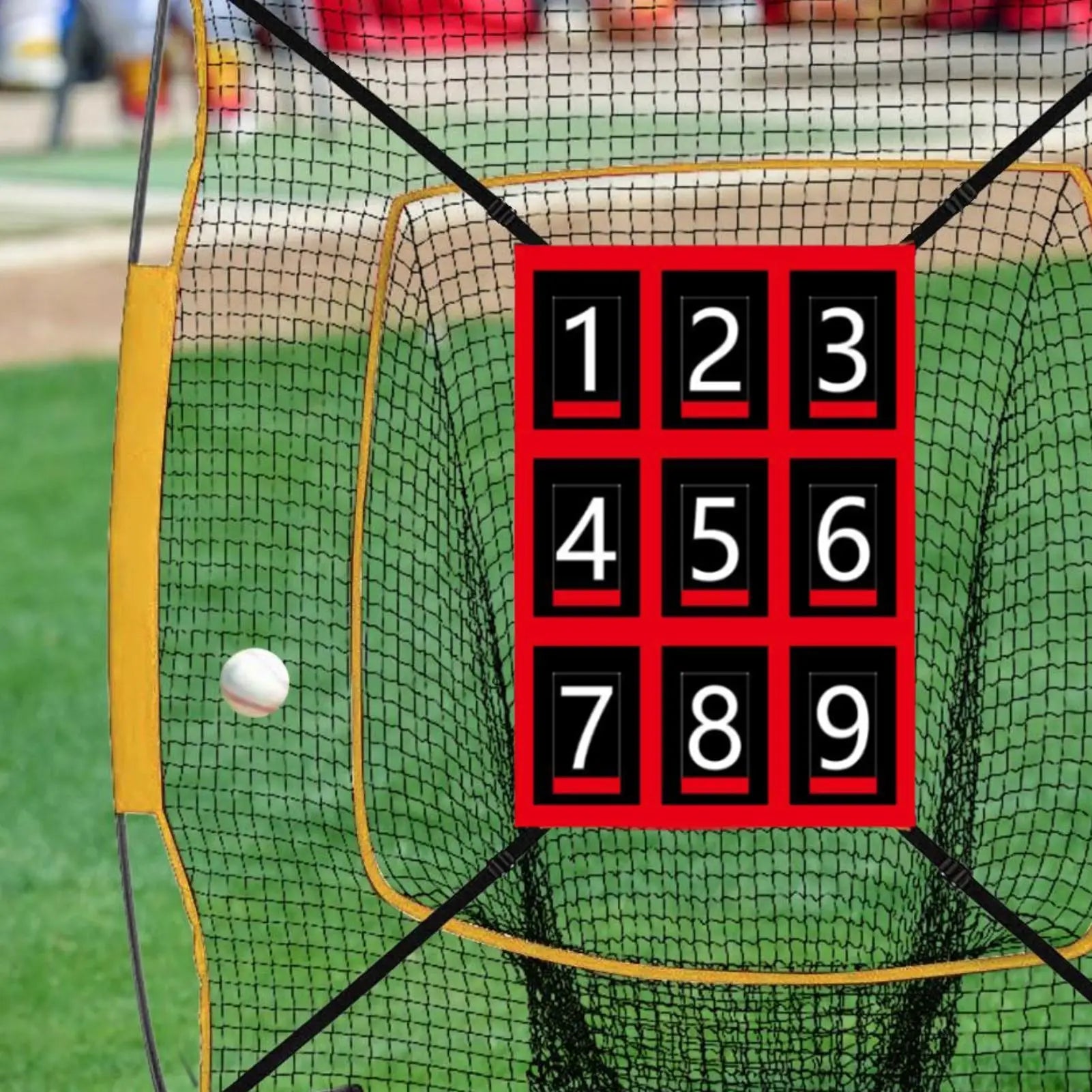 Pitching Net With Strike Zone Softball Accessories For Practice Baseball & Softball Batting Aid Pitching Adjustable Target Net