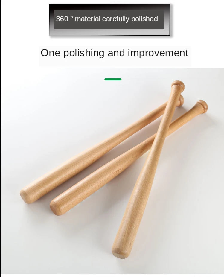 Wood Baseball Bat And Softball Gloves Ball Youth Children 21inch Outdoor Sports Home Person Self-Defense Gear