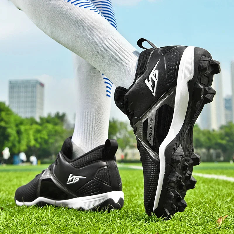 Men's Baseball Shoes Training Long Spikes Softball Shoes Non-slip Cleats And Turf Softball Sneakers Beginners Baseball Sneakers