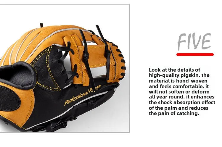 Leather Baseball Glove for Adults And Teenagers College Students Sports Class Sofall Towing Gloves Baseball Equipment