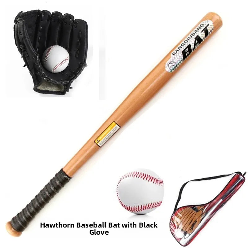 Beginner Children's Baseball Equipment Set Aluminum Alloy Hawthorn Wood Oak Training Baseball Bat Gloves Youth Bapa