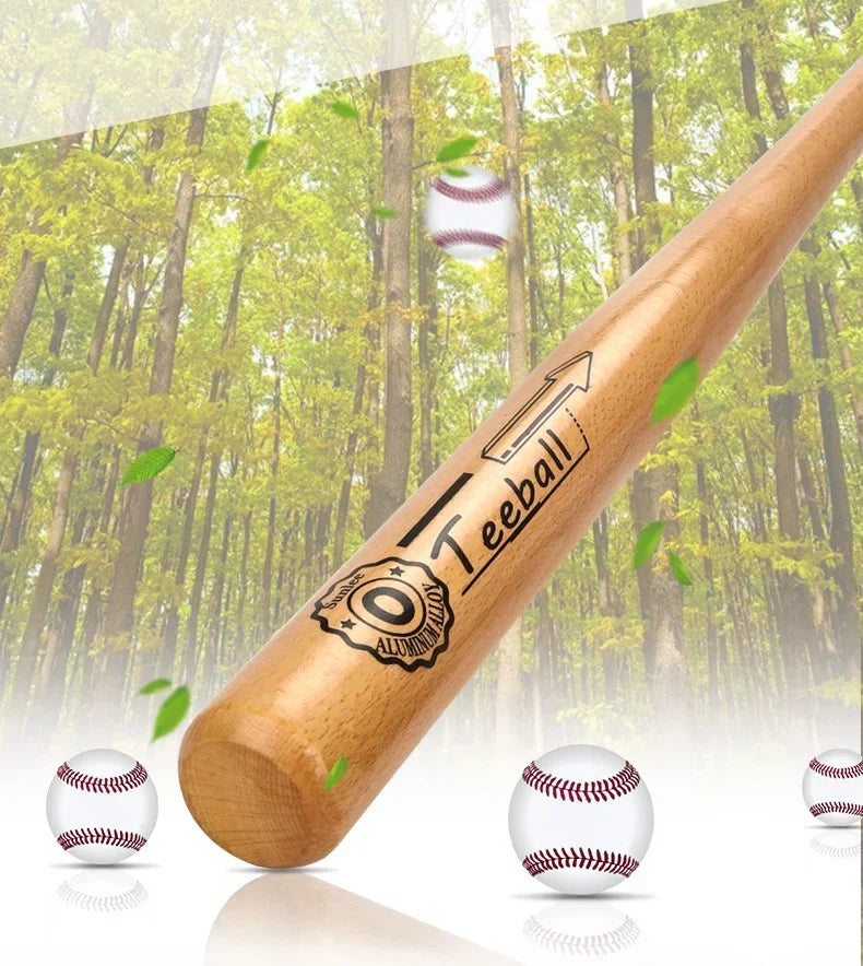 21 Inch Solid Wood Professional Baseball Bat Hardwood Stick for Softball Outdoor Sports Fitness Also Practical Self-Defense Gear