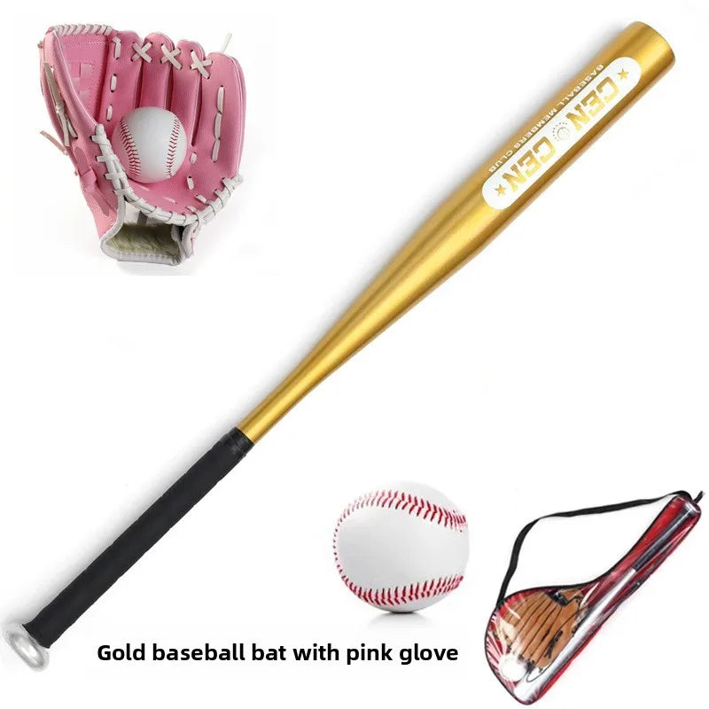 Beginner Children's Baseball Equipment Set Aluminum Alloy Hawthorn Wood Oak Training Baseball Bat Gloves Youth Bapa