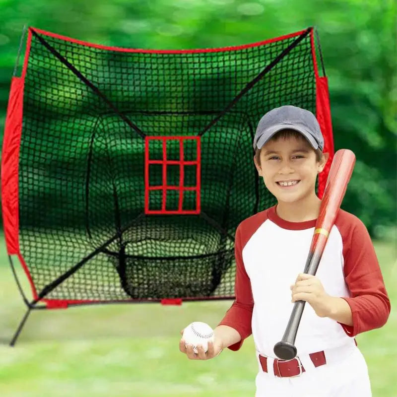 Baseball Softball Practice Net Portable Hitting Pitching Batting Training Net Baseball Backstop Net Backstop Screen Equipment