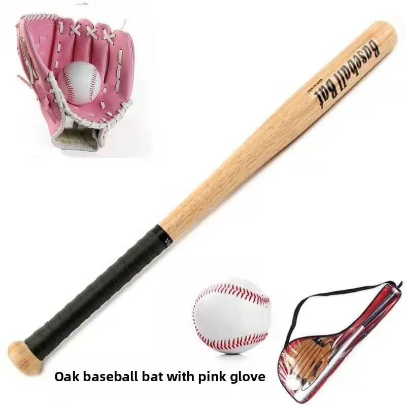 Beginner Children's Baseball Equipment Set Aluminum Alloy Hawthorn Wood Oak Training Baseball Bat Gloves Youth Bapa