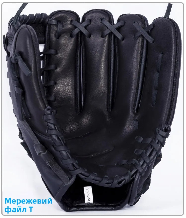 Full ain Leather Baseball Glove Sofall Mitt Profional cher Adult Youth Junior Player Fi's Handwear