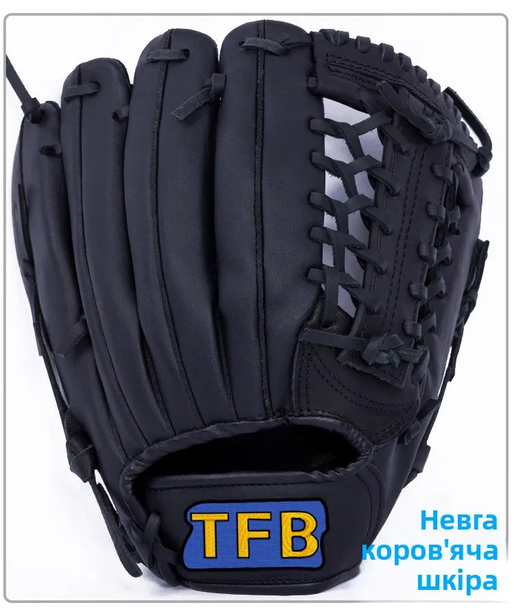 Full ain Leather Baseball Glove Sofall Mitt Profional cher Adult Youth Junior Player Fi's Handwear
