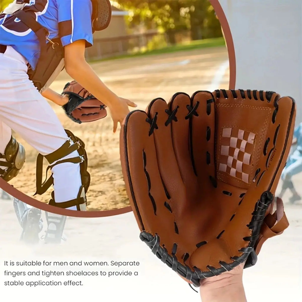 Baseball Glove for Adults & Youth 9.5-12.5 Inch Training Outfield Mitt Premium Synthetic Leather Baseball Softbal