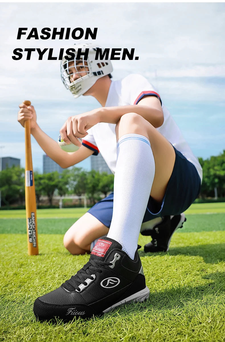 Big Size 38-47 Baseball Shoes for Men Professional Softball Sneakers Non Slip Outdoor Spiked Sneakers Baseball Training Shoes