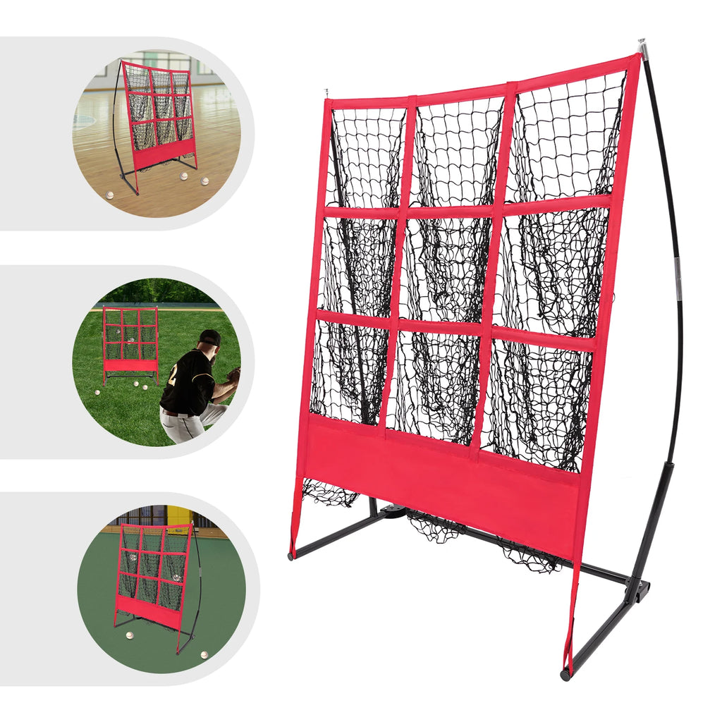 9-Grid Baseball Training Net, High-Quality Materials, Improves Aiming Skills, For Home Backyard Field, Ideal Gift For Fans